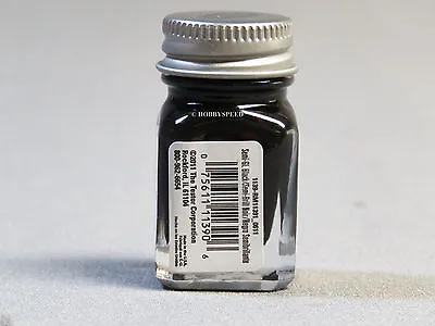 TESTORS PAINT SEMI GLOSS BLACK ENAMEL 1/4oz JAR Plastic Model Car TES1139 NEW • $6.94