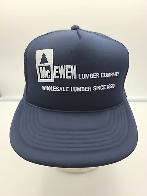 Vintage Snapback Trucker Hat Mesh McEwen Lumber Co.  • $14.99