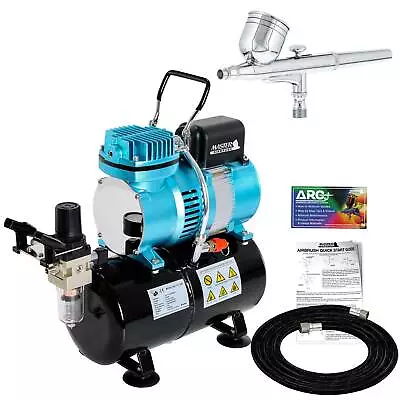 Master Airbrush Air Tank Compressor Kit G22 Gravity 0.3 Mm Tip Hobby Auto Cake • $159.99