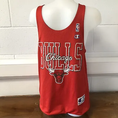 £29.99 • Buy NBA Basketball Chicago Bulls Champion Reversible Jersey Size M *please Read*