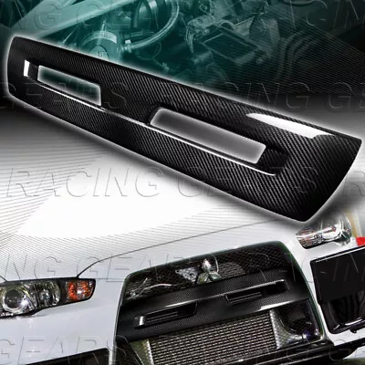 Carbon Fiber Front Bumper Center Grille Cover Fit 08-15 Mitsubishi Evolution 10 • $135.95