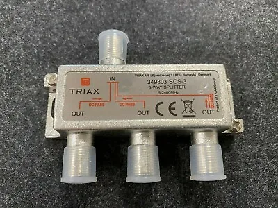 Triax SCS-3 TV Aerial 3 Way Splitter 5-2400 MHz – 349803 • £6.95