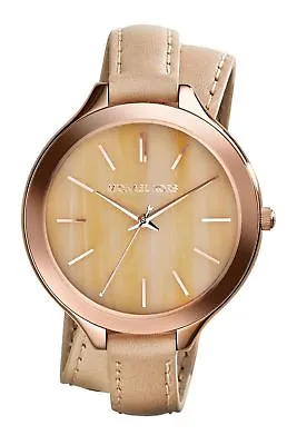 Michael Kors Ladies Mk2347 Rose Gold Case Acrylic Horn Face Wrap Around Watch • $39.95