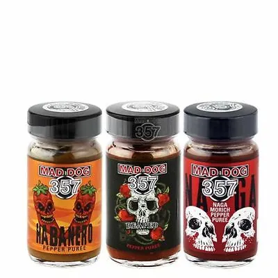 Mad Dog 357 Pepper Puree Three Jar Hot Pack • $35.99