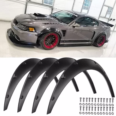 For Ford Mustang GT Car Fender Flares Extra Wide Body Kit Wheel Arch Rivet Style • $69.39