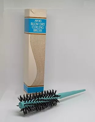 Vintage Avon Blow Dry Curling Brush Nylon Bristle Round With Box 7.5  READ • $14.99