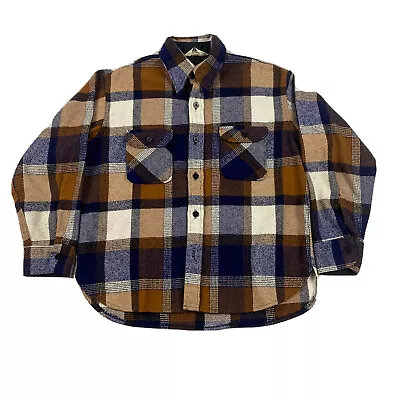 Vtg 1970’S Montgomery Ward Wool Blend Flannel Shirt - See Measurements • $39.99