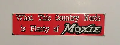 Vintage Ande Rooney Moxie Soda Porcelain Advertising Sign (NOS) • $95