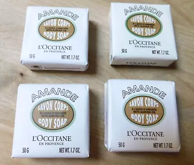 L'Occitane Amande W. Almond Oil Body Bar Soaps 1.7oz/50g- 4 Count NEW • $22