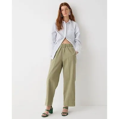 J.Crew Womens Pants Size M Astrid Wide Leg Chino Tan BH357 • $39.99