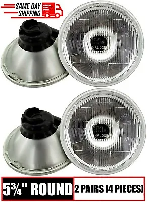 5.75  Round Glass Headlight Lamp Housing Hi/Low Beam Fit H4 LED HID Halogen Bulb • $59.95