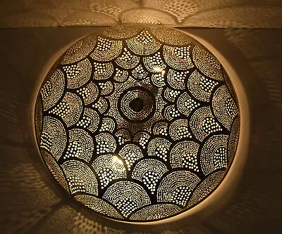 Flush Mount Ceiling Light Fixture Chandelier Morocco Brass Wall Lamp #001 • $149