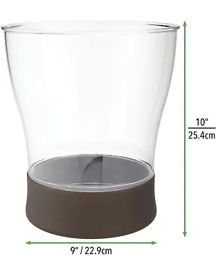 MDesign Metal X Clear Wastepaper Bin Compact Round Rubbish Basket Home Office  • £12.99