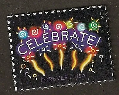 US 5019 Neon Celebrate F Single MNH 2015 • $3.45