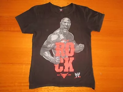 WWE (Official Licensed) The Rock Black Tshirt - Kids Size 14 • $22