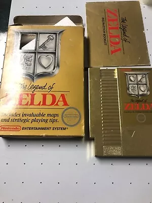 Nintendo Nes The Legend Zelda R CiB No Map With Plastic Case Second Print  • $73