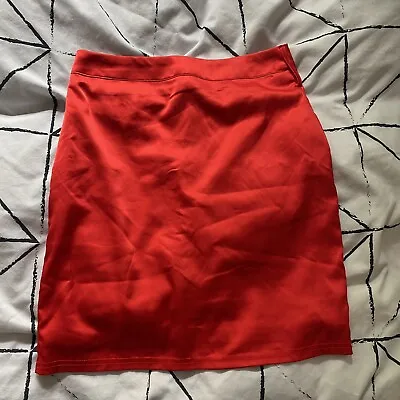 £4 • Buy Red Satin Skirt Katch Me Xs Womens