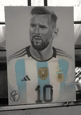 Lionel Messi Pencil Art Print Football Fan Sport 10 Legend A3 World Cup 2022 • £20