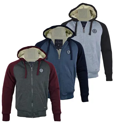 Mens Tokyo Laundry Hooded Sherpa Fur Lined Padded Fleece Jacket Coat Zip S-XXL • £25.99