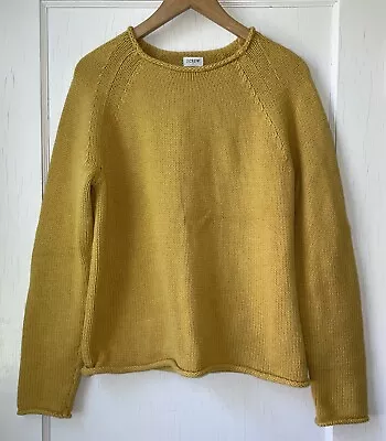 J Crew Women’s M / L* Gold Cotton Rolled Edge Sweater • $22.50