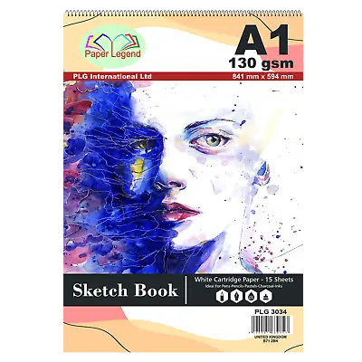 A1 Sketch Pad Cartridge Paper Book White Sketching Drawing Painting Doodling Art • £12.59