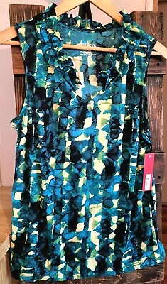 NWT Merona XL Boho Top Shirt Blouse Tank Tie Dye Artsy Spring • $6