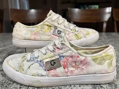 G By Guess Sneakers Mallory Floral Multicolor Lace Up Women's Size 8M • $14.99