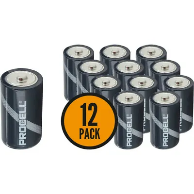 DURACELL PC1300 D' 12 Pack Procell Batteries Bulk Alkaline  Voltage: 1.5V 'D' 12 • $39.60