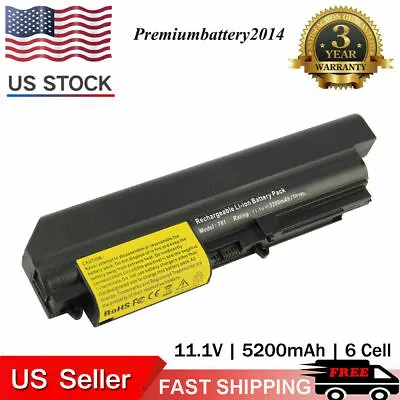 Battery For Lenovo ThinkPad T61 R61 T400 R400 T61P 14.1  Widescreen Power Supply • $17.99