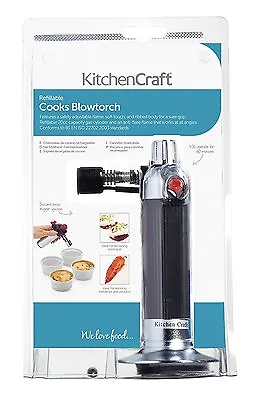£21 • Buy Blow Torch For Cooking Refillable Chefs Kitchen Cooking Gas Master Blowtorch