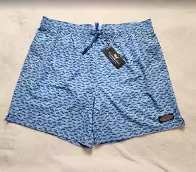 New Men's XL XXL Vineyard Vines 7  Printed Chappy Swim Trunks Picnic Boat Shorts • $49.99