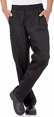 Chef Works Men's Cool Vent Baggy Chef Pants Black Large • $24