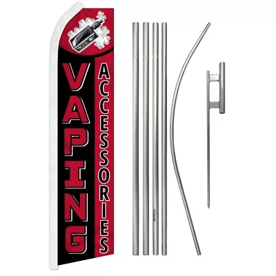 Vaping Accessories Advertising Swooper Feather Flutter Flag Pole Kit Vape Shop • $69.95