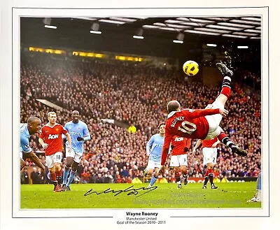 Wayne Rooney Hand Signed Football Soccer Manchester United Poster & COA • $118.11