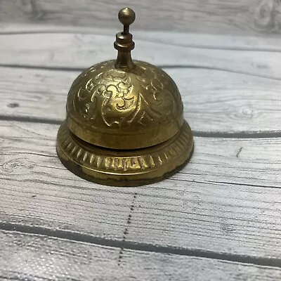 Vintage Ornate Victorian Style Solid Brass Counter Desk Bell • $16.99