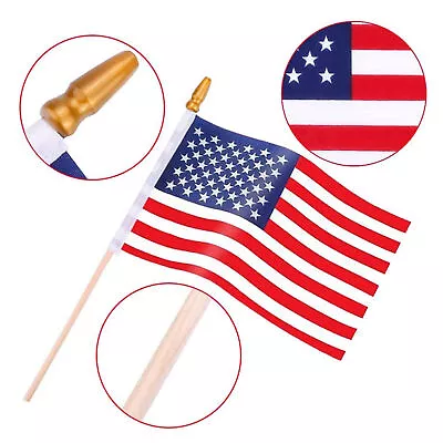 10Pcs Mini United States Hand Waving Flags American US Election Decor 4*6 Inches • $9.07