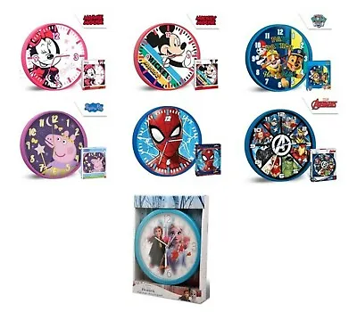 £12.99 • Buy Official Character Kids Bedroom Wall Clock Boys Girls Children Marvel Disney