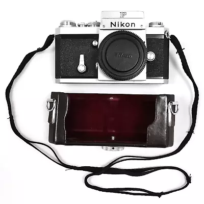 £27 • Buy Vintage Nikon F Film SLR Camera Body Black Silver Strap Japan Photography 443200