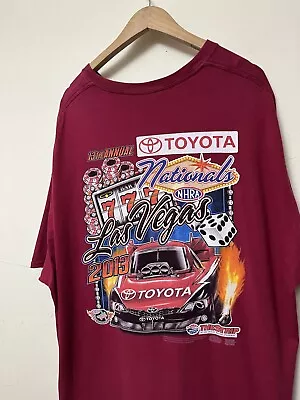 Vintage Drag Racing T Shirt Mens 3XL NHRA Las Vegas Strip 2013 Toyota Promo Rare • $40