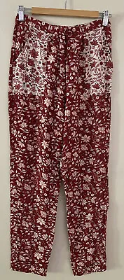 $29 • Buy Tigerlily Floral Pant Size 8 Red
