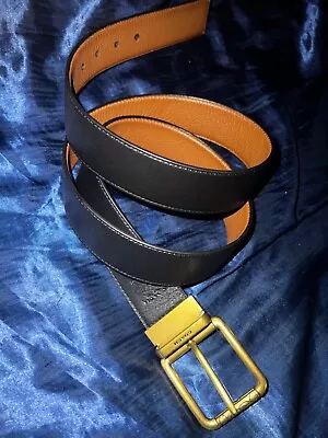 Men’s Coach Brown/black Reversible Leather Belt Size 42 • $68