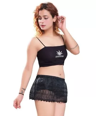 Black Lace Rara Skirt Women's Girl's High Waist See Through Micro Party Skirt  • $28.81