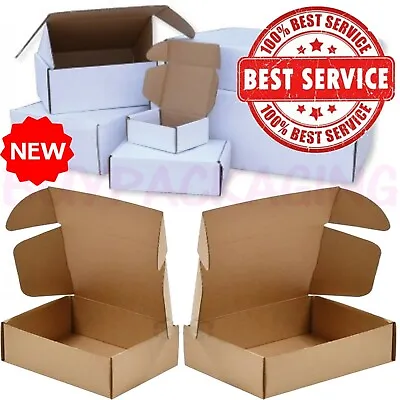 White Or Brown Shipping Cardboard Boxes Postal Mailing Gift Packet Small Parcel • £717.33