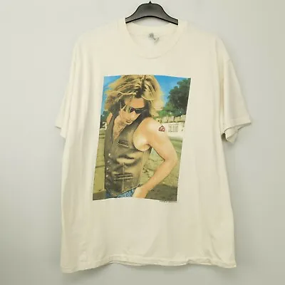 £44.95 • Buy Bon Jovi Mens Vintage T-Shirt Tee 1995 RETRO XL Off White Regular  Cotton