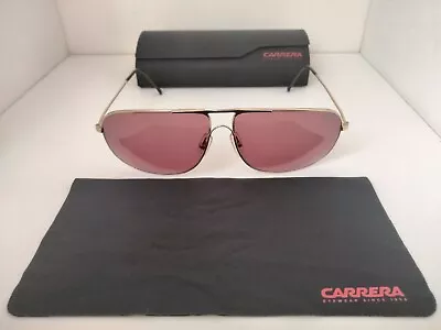 Vintage Carrera Sunglasses Aviator Gold Frames Rose Lens W/Case *Lens Scratches • $14