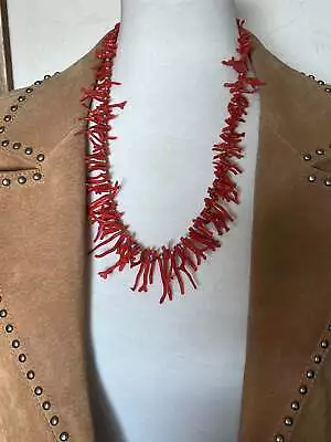 Mediterranean Red Branch Coral Necklace 23 1/2  • $108.50