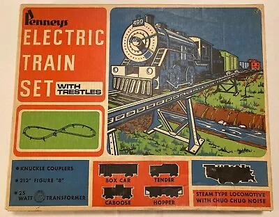 Marx Penneys Electric Train Set With Trestle -- 0-27 Gauge • $200.21