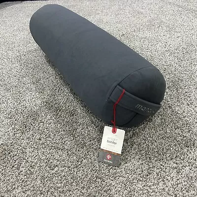 Manduka Enlight Round Yoga Fitness Bolster Cushion 27 X 9” Gray NEW W/ Tags • $69.99