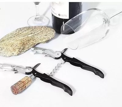 WINE BOTTLE OPENER 2/pack WAITER’S CORKSCREW FRIEND DELUXE W/SERRATED BLADE NEW • $22.90