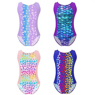 Kids Girls Print One-Piece Swimsuit Swim Jumpsuit Surfing Bathing Suit Swimwear • $4.39